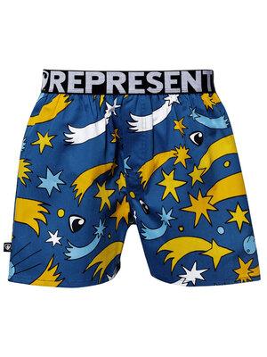 Pánské trenky s vytkávanou gumou EXCLUSIVE MIKE - Pánské trenky s vytkávanou gumou REPRESENT EXCLUSIVE MIKE FALLING STARS - R9M-BOX-0719S - S
